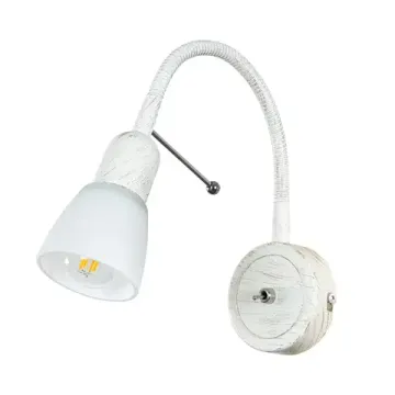 Бра 1*E14 A7009AP-1WG белый/золотистый Lettura Arte Lamp