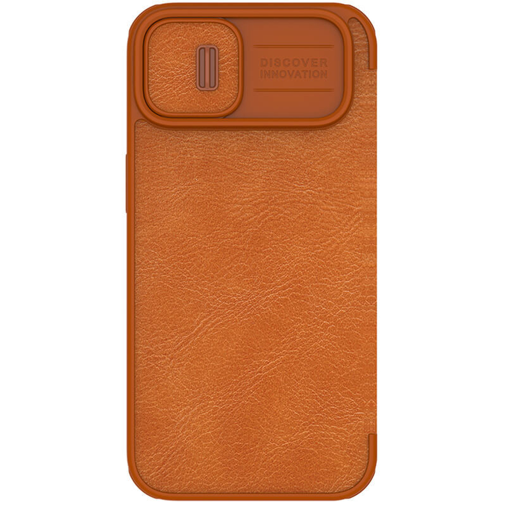 Кожаный чехол-книжка Nillkin Leather Qin Pro c защитой камеры для iPhone 14