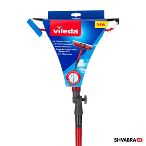 Очиститель окон Виледа 2в1 с телескопической ручкой (Vileda Handheld Window Cleaner)