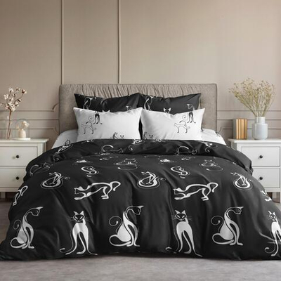 Комплект постельного белья 2сп Ночь Нежна Багира 175х215см, 180х220см, 70х70см 2шт, бязь 120г/м хл100%