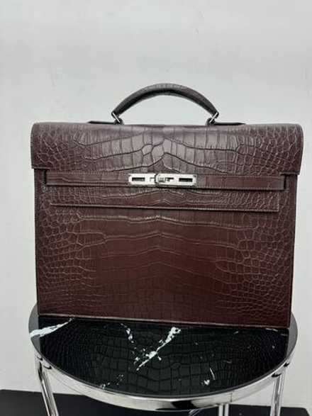 Портфель Hermes из кожи крокодила