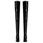 SAINT LAURENT Joelle 70mm Patent-finish Boots