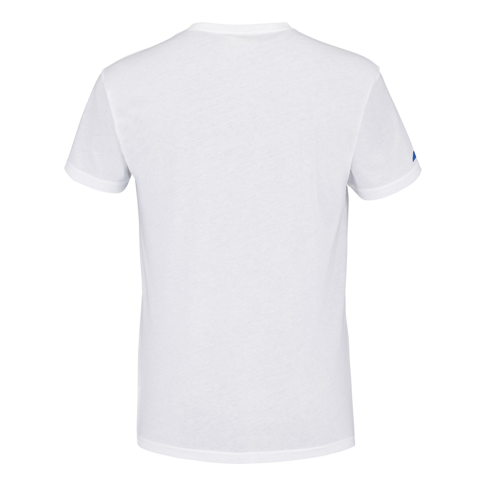 Мужское теннисное поло Babolat Exercise Big Flag T-Shirt Men - White