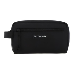 Balenciaga Explorer Fabric Toiletry Bag Men"s Black