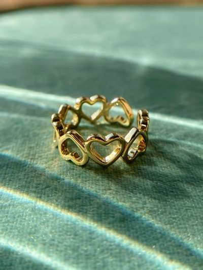 Базовое колечко Сердечки