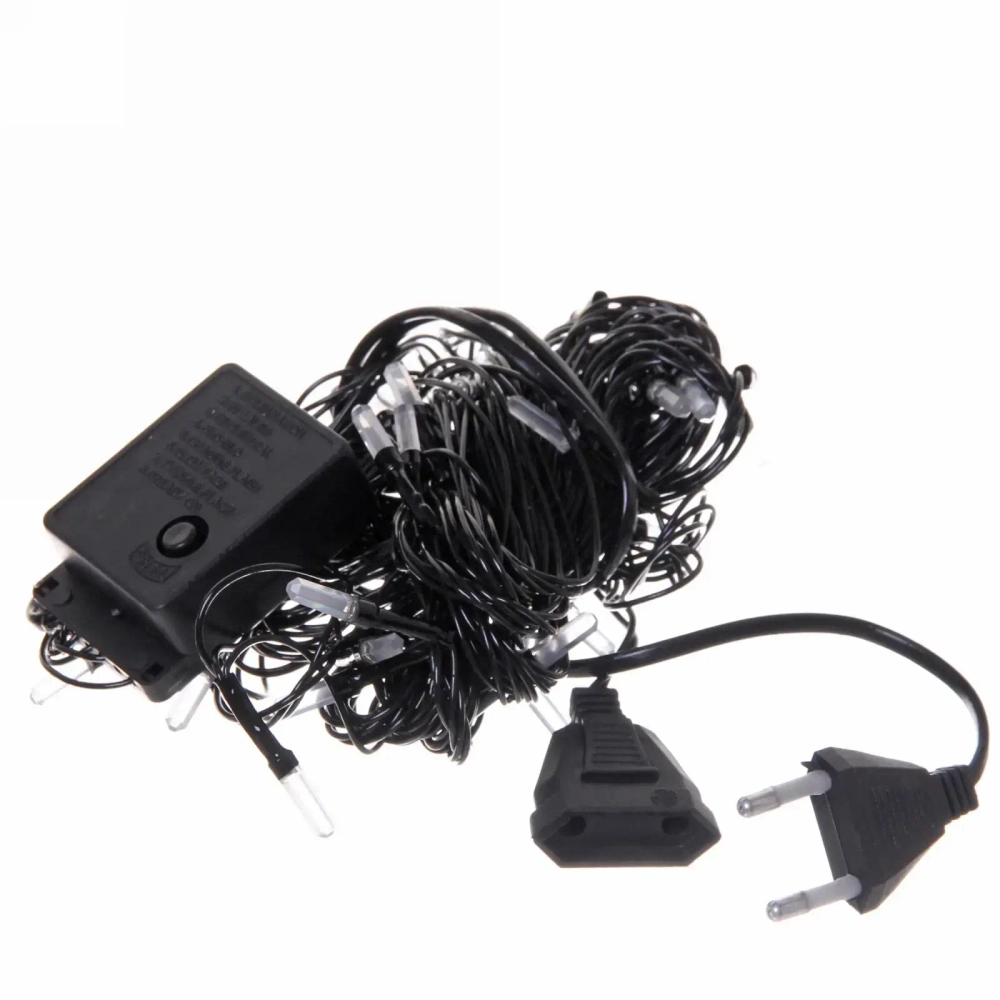 Гирлянда для дома «Кристаллы» 16,0 м 180 ламп LED черный пров.,8 реж.,IP-40, Фиолетовый (возможность соединения)