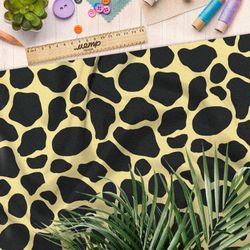 Ткань оксфорд 210 жёлто-чёрный жираф