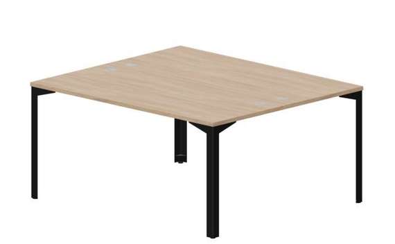 Составной стол на 2 рабочих места 158х136,6х75см (4 громмета)