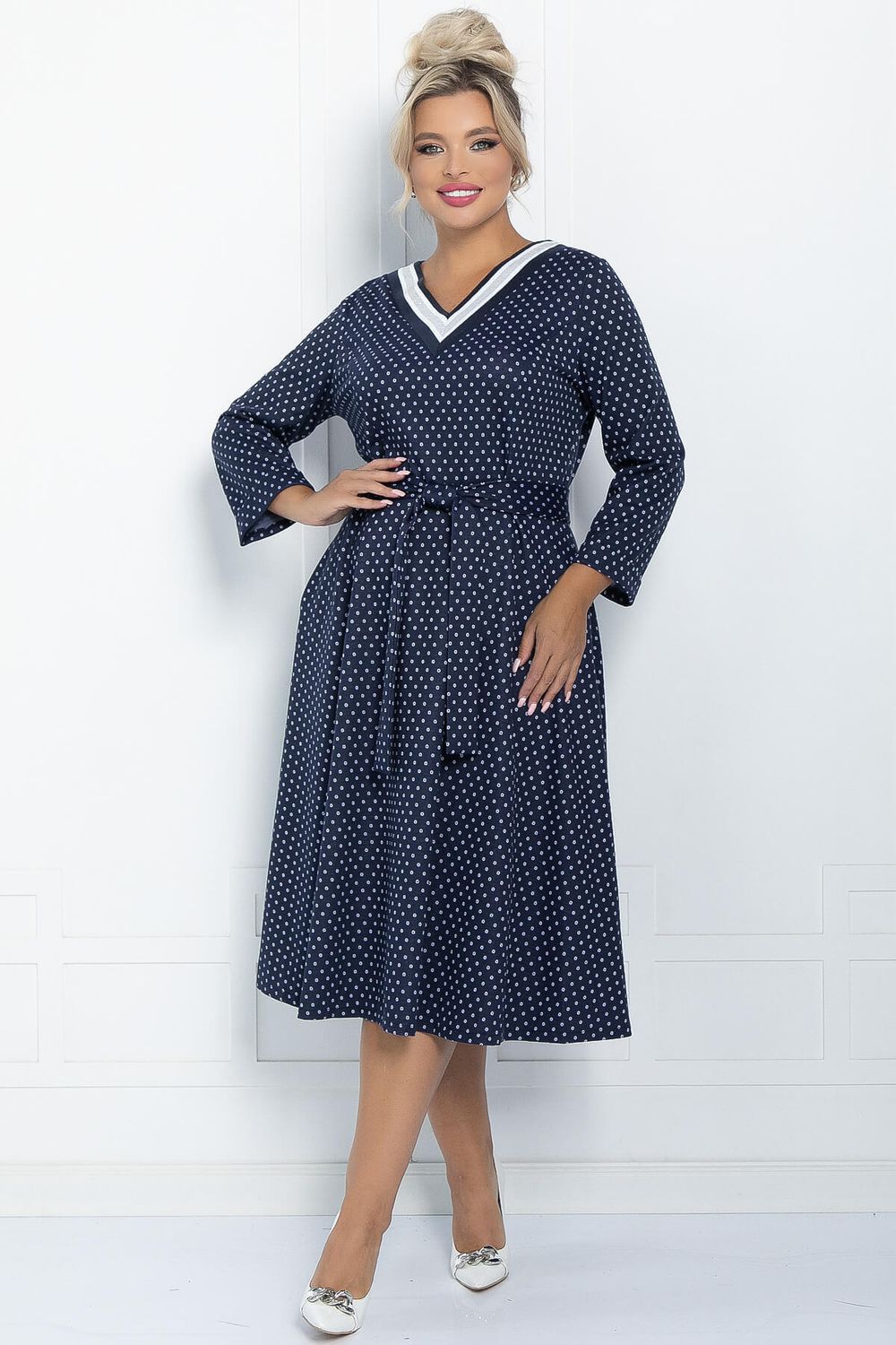 Платье Осенняя история (синее) П11227 LT Collection