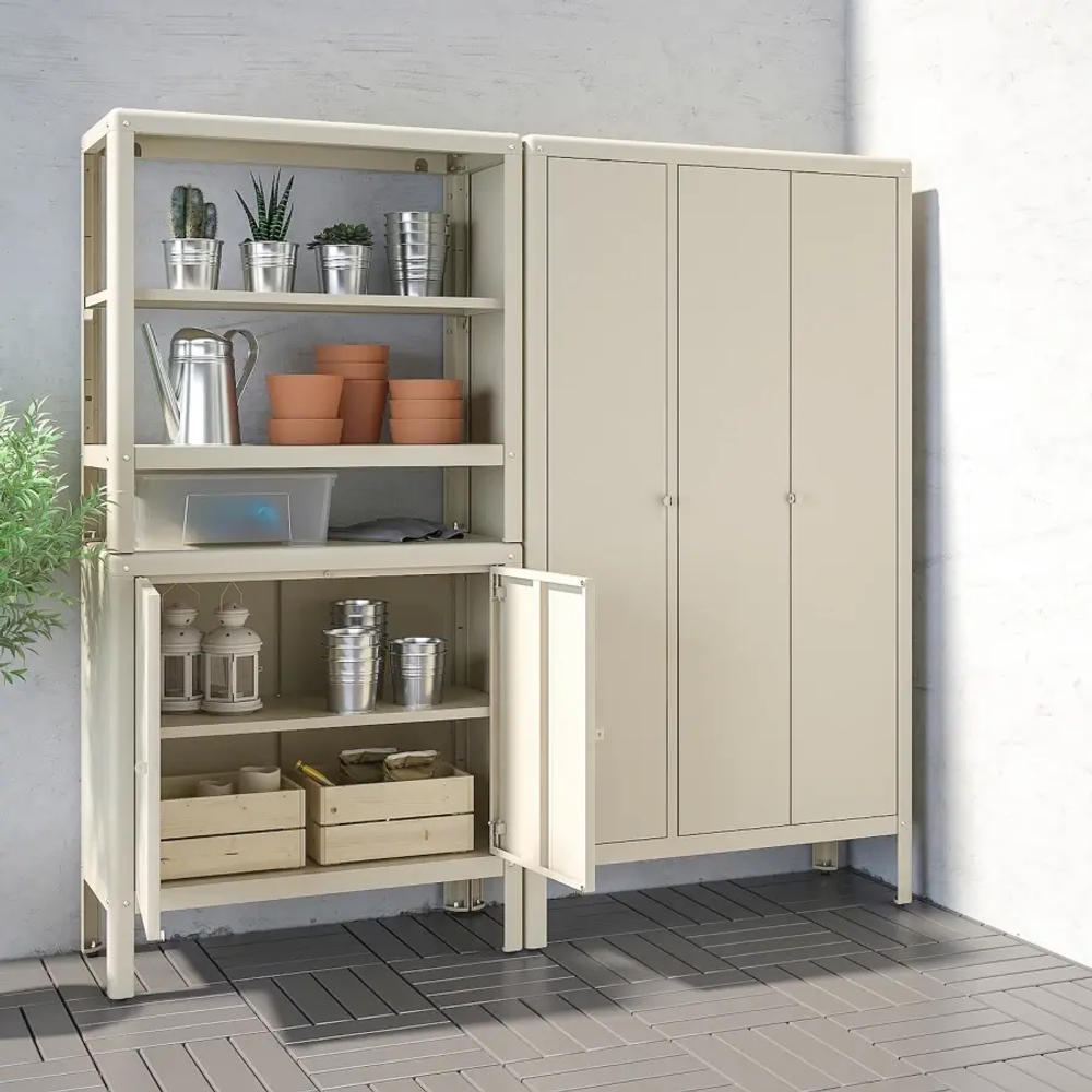Книжный шкаф - KOLBJÖRN / KOLBJORN IKEA/ КОЛЬБЬЕРН ИКЕА,  171х161 см, бежевый