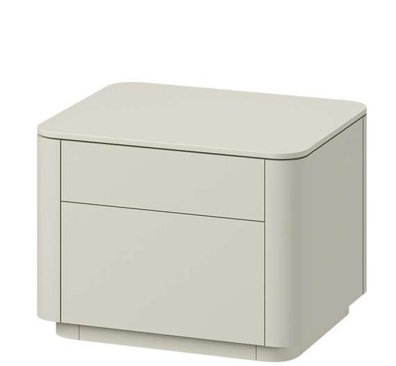 Тумба прикроватная Tammi 2 ящика ширина 50 см (молочный)