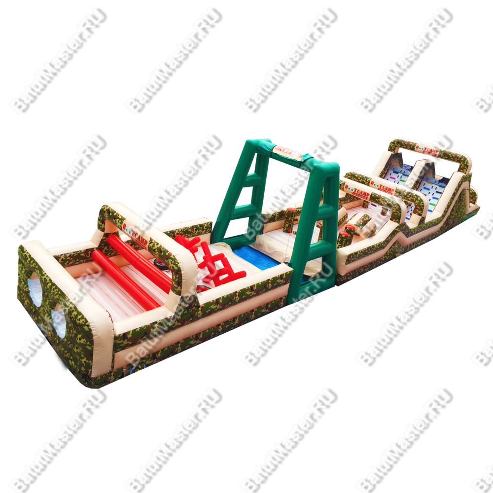 Надувная полоса препятствий "Патриот" 24*3*5 м