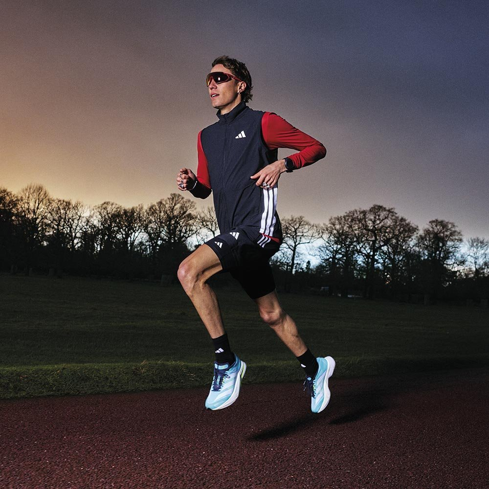 Кроссовки для бега мужские adidas Adizero Boston 13 Бирюзово-Белые