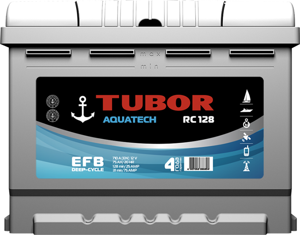 TUBOR AQUATECH RS 128 6CT- 75 аккумулятор