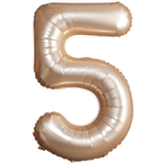 Шар фольгированный Цифра 5 101 см (Золотой)