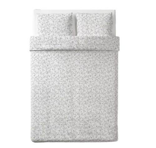 KOPPARRANKA КОППАРРАНКА Комплект постельного белья, белый/темно-серый,200х200/50х60 см