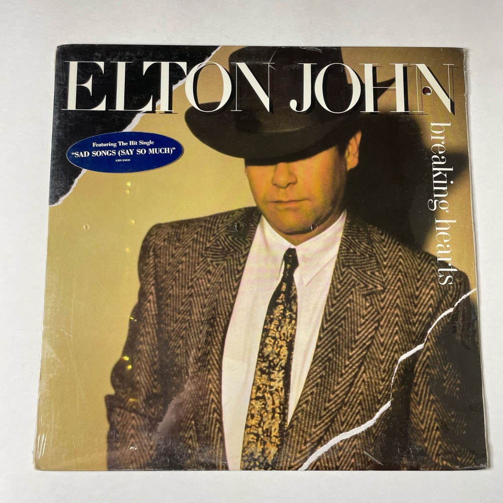 Винтажная виниловая пластинка LP Elton John Breaking Hearts (USA 1984) (Sealed)