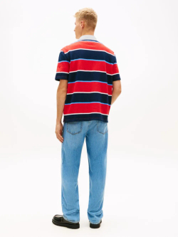 Поло мужское TOMMY JEANS TJM RLX SS STRIPE S
