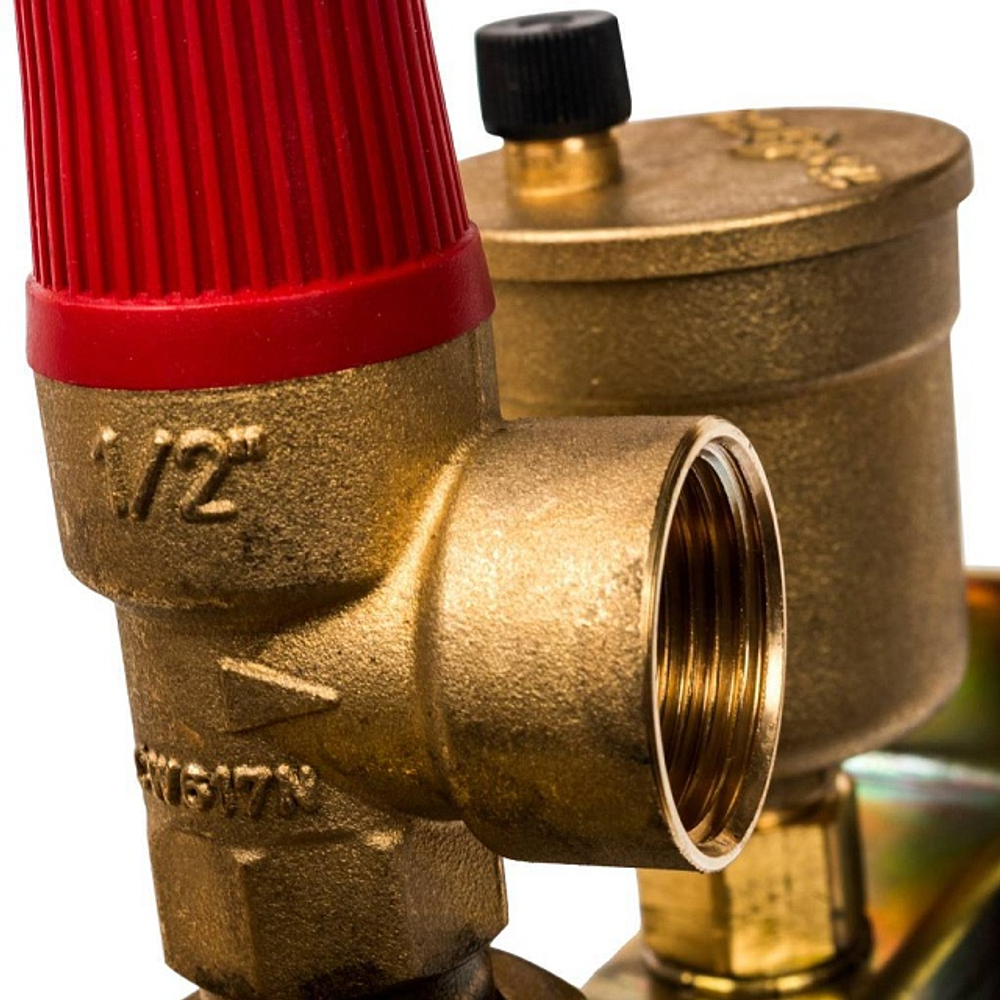 Группа безопасности для расширительного бака STOUT- 3/4" (до 50 кВт, PN3, Tmax 110°C)