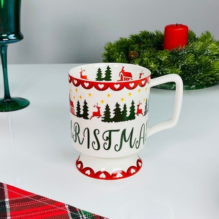 Lenardi 164-050 Кружка 430мл НОВЫЙ ГОД в под.уп.(х48)Фарфор