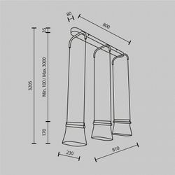 Подвесной светильник Maytoni Cabaret MOD170PL-L24BS3K