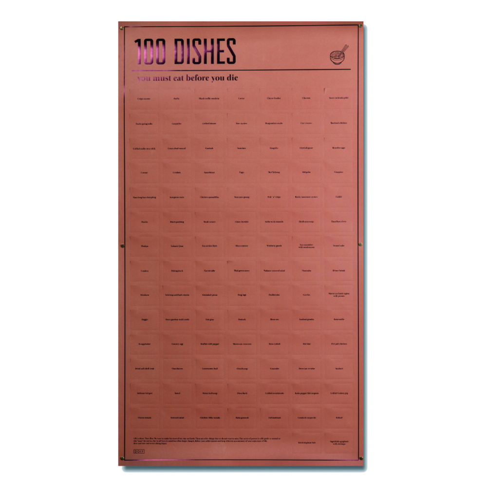 Постер «100 блюд, которые нужно попробовать, прежде чем умереть»