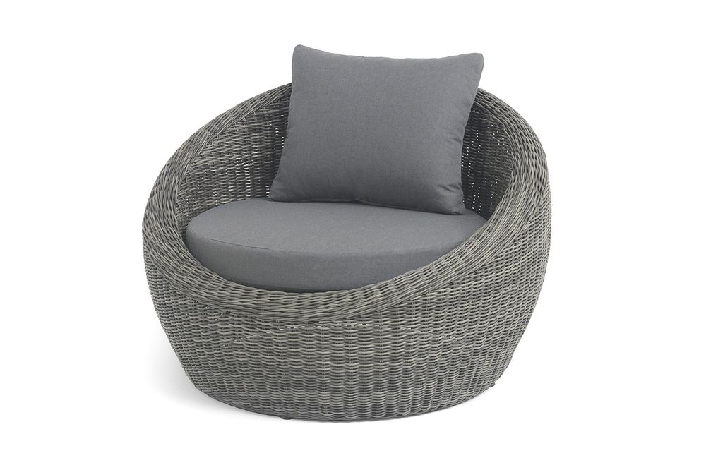 "Барселона" кресло из искусственного ротанга, цвет графит