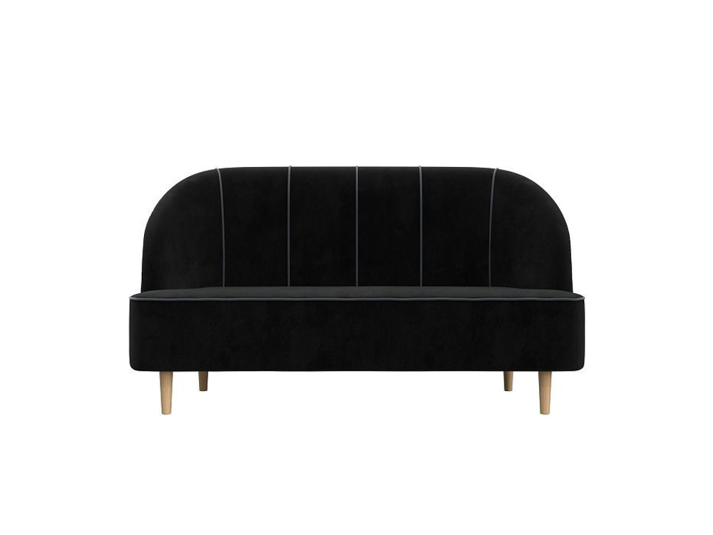 Кушетка Фелини, черный\серый, Велюр, 109860