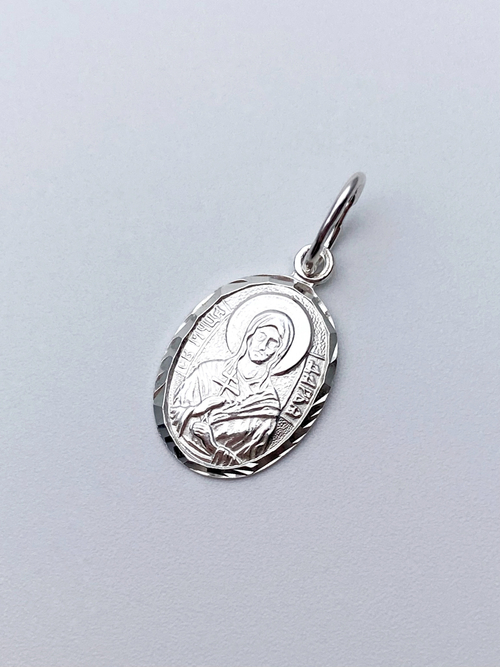 Образок из серебра/Без покрытия/С подвижным ухом/Дарья