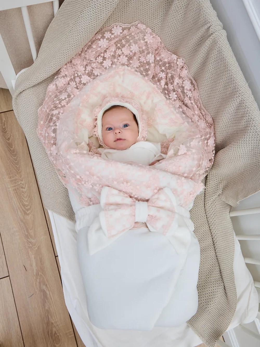 Конверт на выписку зима для новорожденных девочек