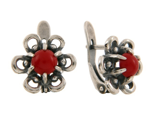 "Лайема" серьги в серебряном покрытии из коллекции "Орхидея" от Jenavi  с английским замком