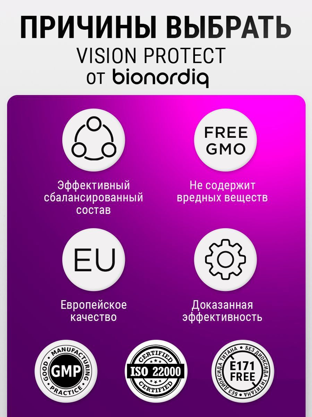 Витамины для глаз и зрения Vision Protect 475 mg