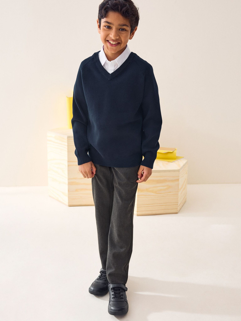 Джемпер школьный для мальчика Next Q90-670, Темно-синий