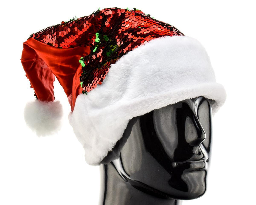 Колпак НГ с пайетками красн, р-р 28*38