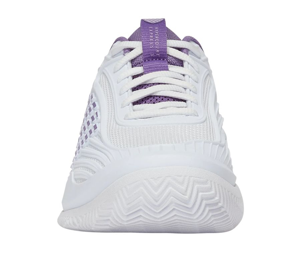Женские Кроссовки теннисные K-Swiss Hypercourt Express 3 Clay - white/purple haze/lunar rock