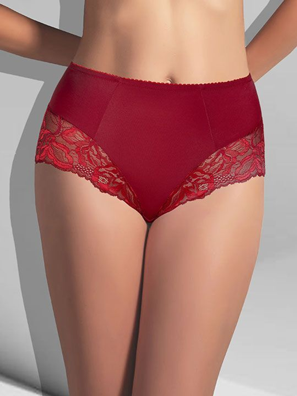 Высокие трусики-слипы Allure (Размер: 44) (Цвет: синий с бежевым)