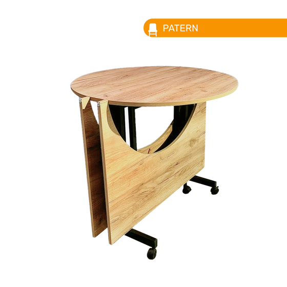 Стол-книжка PATERN 1, цвет дуб крафт золотой/ черный