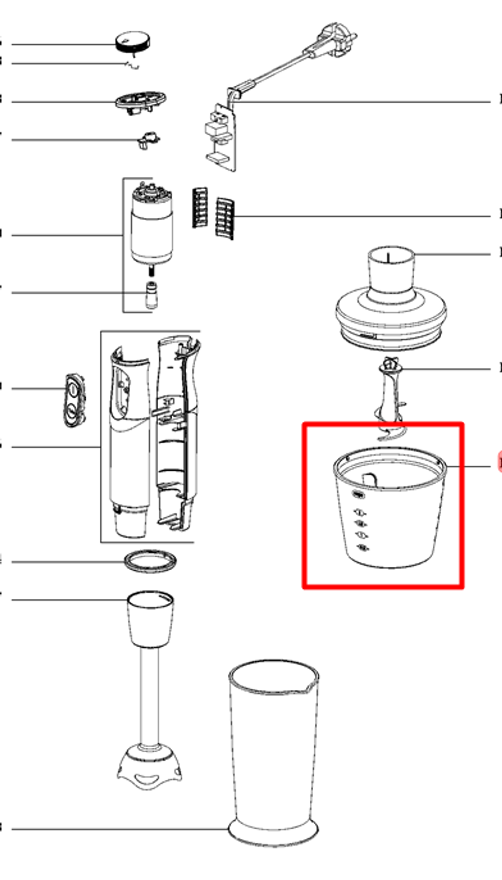 Чаша для блендера Moulinex (Мулинекс)  - MS-650442