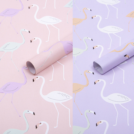 Крафт лист/2шт "Фламинго" БИРЮЗА 70*50