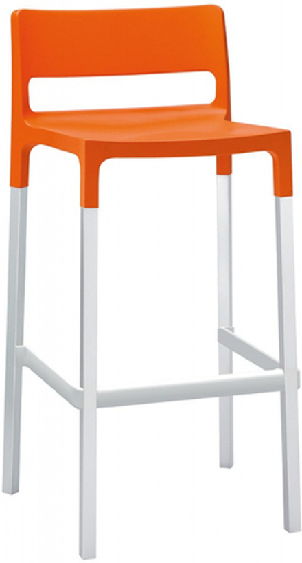 Стул барный пластиковый Scab Design Divo, оранжевый