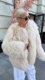 Шуба из ламы «пломбир» 60см