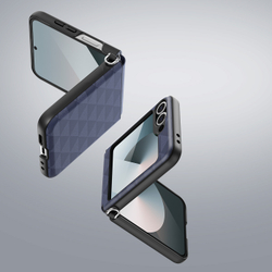 Складной чехол-книжка синего цвета от Dux Ducis для Samsung Z Flip 6, серия Fitt Series Case