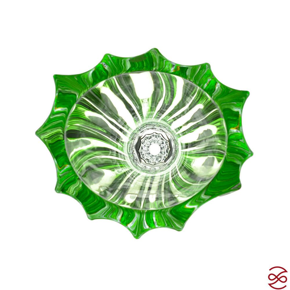 Ваза для цветов Aurum Crystal Plantica 40см green
