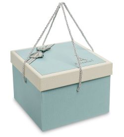 WF-83/3-A Коробка «Квадрат» цв.голуб./беж.