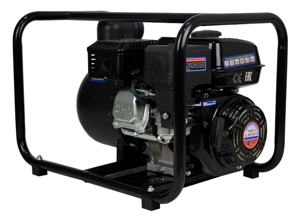 Мотопомпа бензиновая Lifan 80WGF - для химических жидкостей [80 мм | 60 м³/ч | 1000 л/мин]
