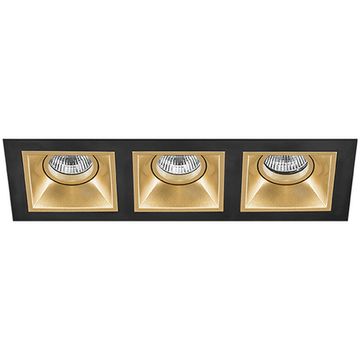 Комплект из светильников и рамки 3*GU5.3 D537030303 чёрный/золото Domino Lightstar