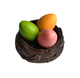 Шоколадная фигурка "Пасхальное гнездо с яйцами большое"