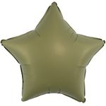 Шар (18''/46 см) Звезда, Оливковый, Матовый, 1 шт.