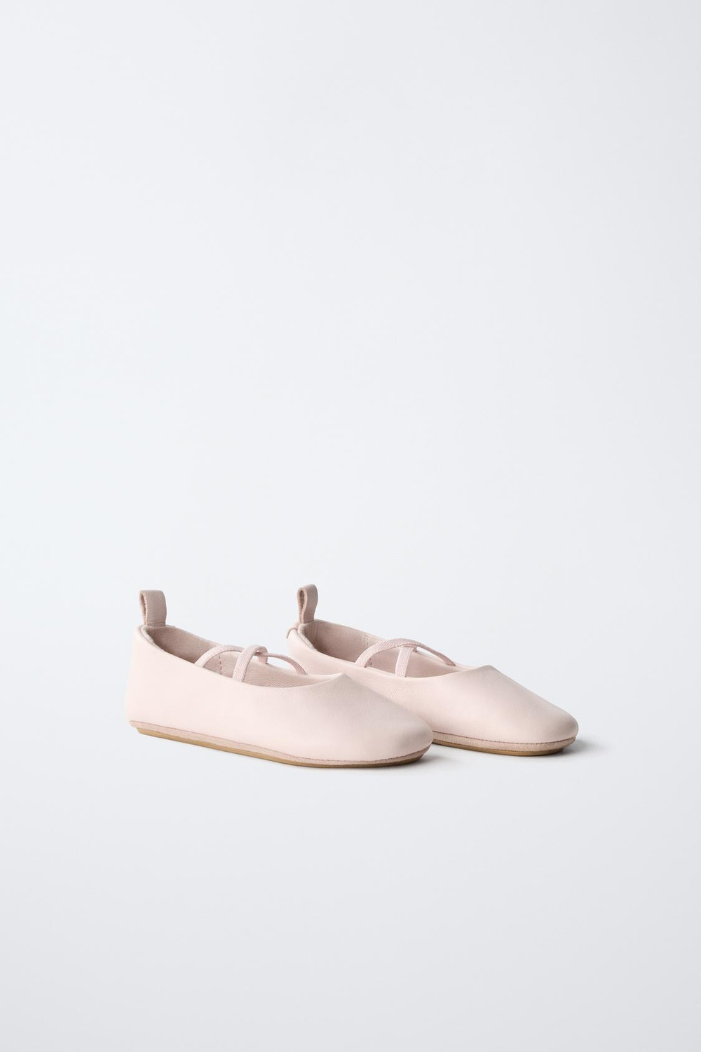 ZARA КОЖАНЫЕ БАЛЕТКИ, РОЗОВЫЙ