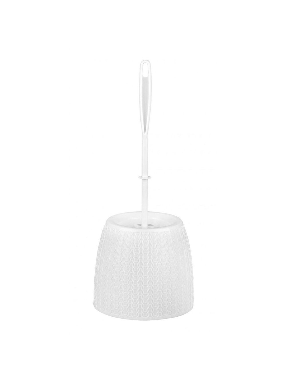 Ёрш с подставкой Вязаное плетение (Белый) (6895) 150х150х370мм